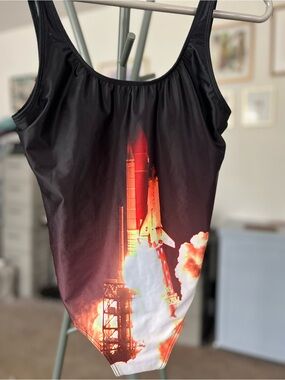 BlackMilk Rocket Print One-Piece Swimsuit